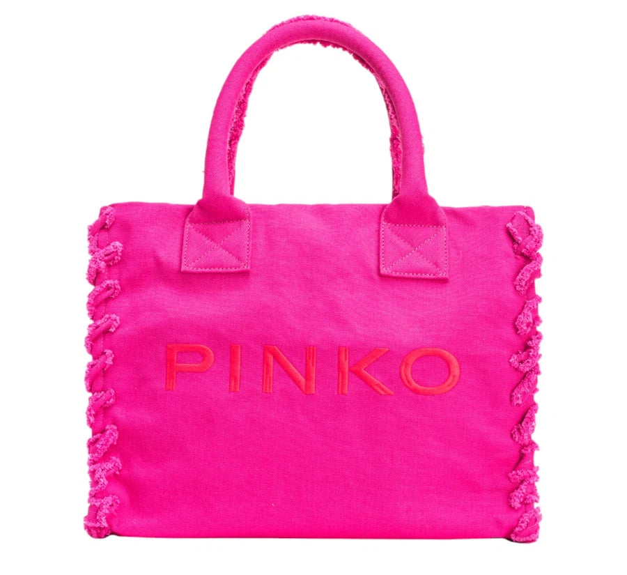 Beach Shopper PINKO in Canvas Riciclato-Pinko-Borse shopping-Vittorio Citro Boutique