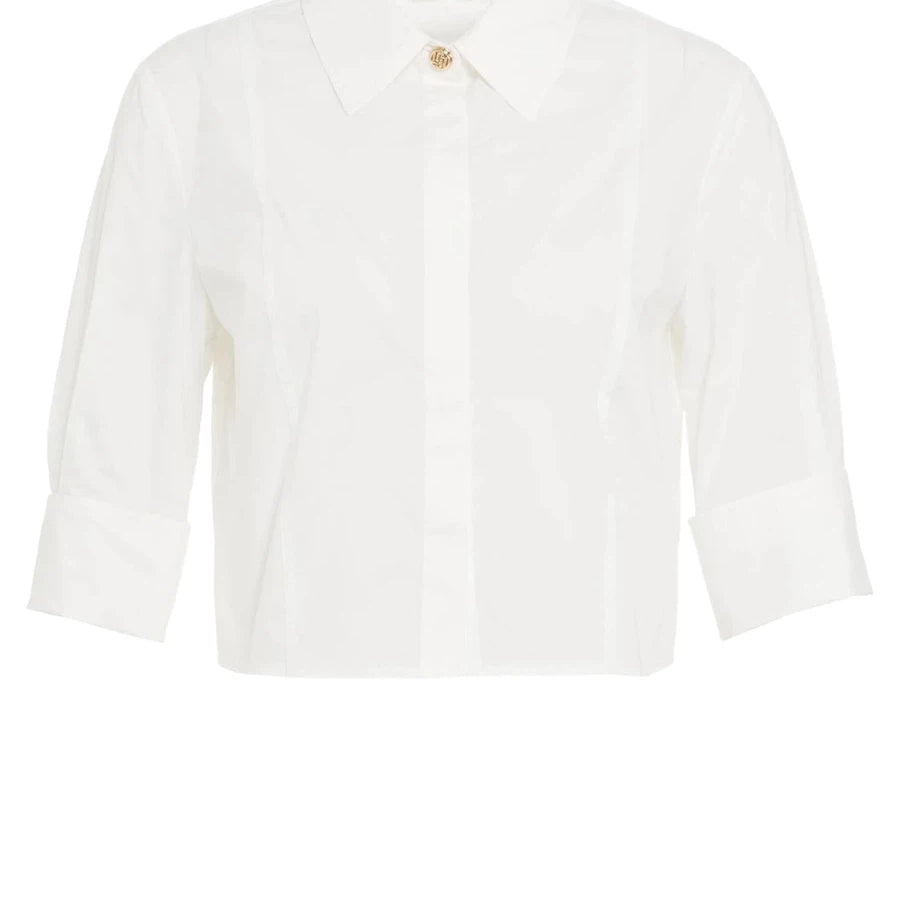 Camicia Crop a Righe in Cotone-Camicie-Liu-Jo-Vittorio Citro Boutique