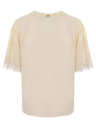 Blusa in Popeline di Cotone con Ricamo-Twinset-T-shirt-Vittorio Citro Boutique