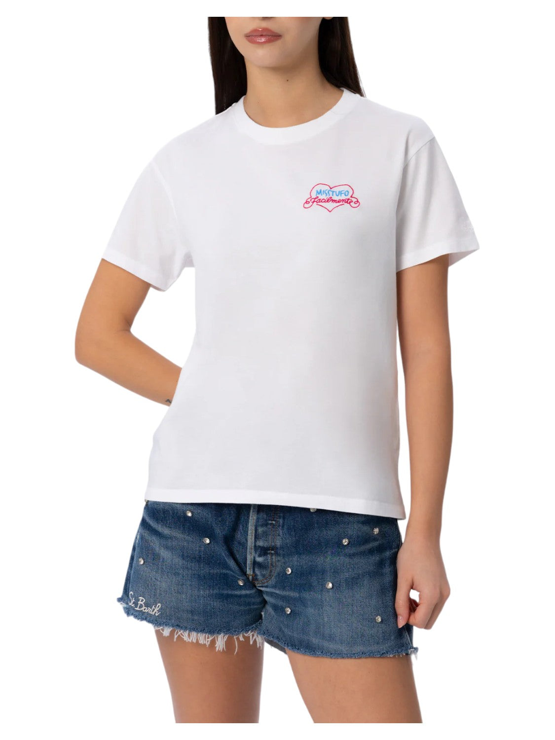 T-shirt Emilie con Ricamo Misstufo-T-shirt-Mc2 Saint Barth-Vittorio Citro Boutique