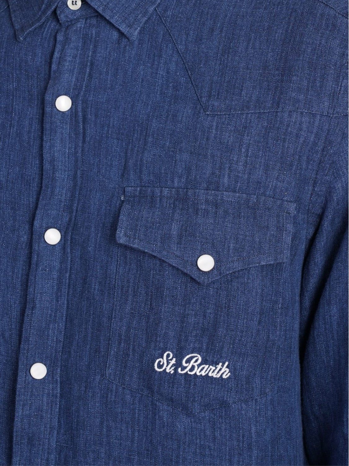 Camicia Greg in Cotone Blu-Camicie-Mc2 Saint Barth-Vittorio Citro Boutique